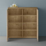 glasvilla Möbel Kommode Aufbewahrungsschrank mit 4 Türen Sideboard Schrank Mehrzweckschrank Schrank04