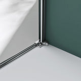 glasvilla Duschtür Nischentür dusche Duschabtrennung Chrom und Schwarz Duschkabine Schwingtür 8mm ESG-Sicherheitsglas mit Nanobeschichtung Hebe-Senk-Mechanismus Klarglas und Milchglas Streifen Teramo36K