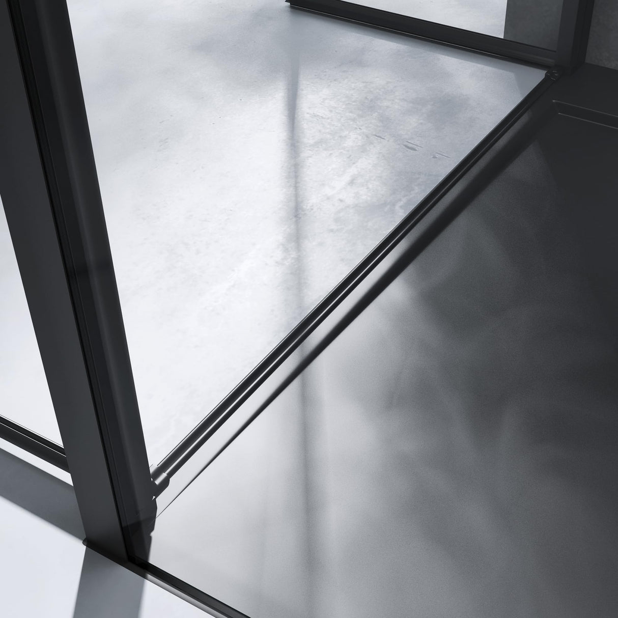 glasvilla Duschkabine Chrom und Schwarz Duschabtrennung mit Drehtür Hebe-Senk-Mechanismus 8mm ESG-Sicherheitsglas Nano-Beschichtung Ravenna66K