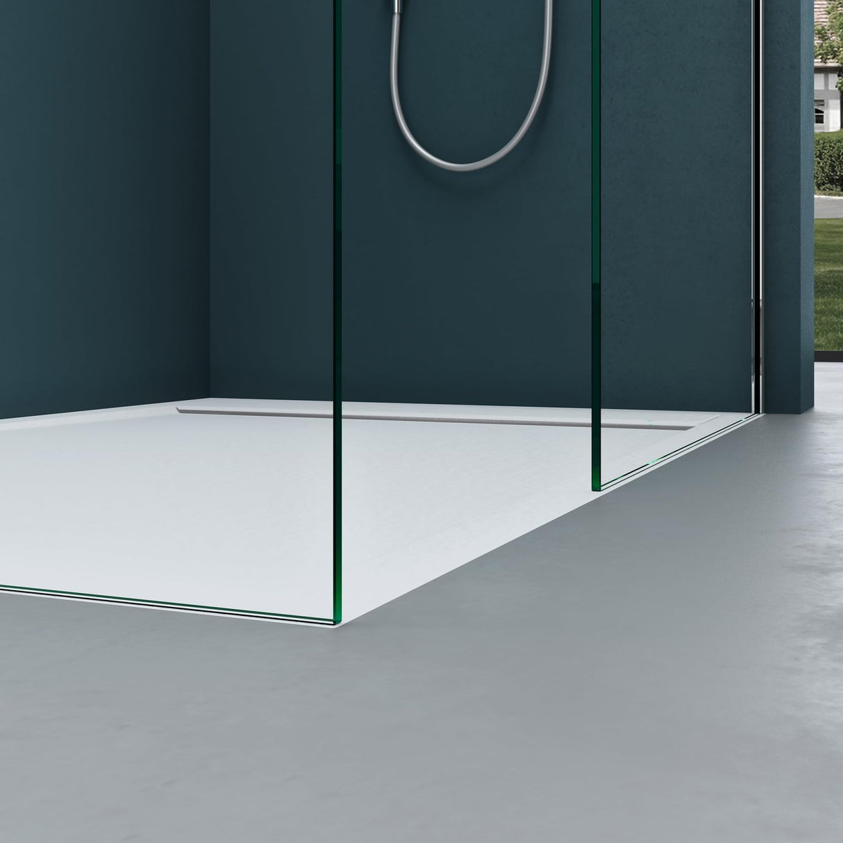 glasvilla Duschwand für Dusche Duschabtrennung mit 2 festen Seitenelementen 8mm ESG-Sicherheitsglas Walk-In Dusche Klarglas NANO-Versiegelung Bremen01K/MS-T