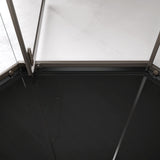 glasvilla Fünfeck-Duschkabine Echtglas 8mm ESG-Sicherheitsglas Edelstahl-Türrahmen Duschabtrennung ebenerdige Montage Ravenna68K