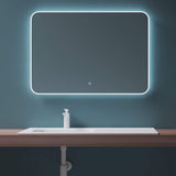 glasvilla Waschbecken Einbauwaschbecken Mineralguss Waschtisch Waschplatz große Ablagefläche rechteckig Col04