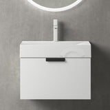 glasvilla Badmöbel-Set mit Soft-Close Schublade Wandmontage inkl. Waschbecken Lonato