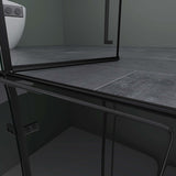 glasvilla Duschkabine Duschabtrennung 6mm ESG inkl. NANO-Beschichtung in Klarglas mit Handtuchhaken Rav64K Schwarz