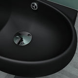 glasvilla Waschbecken Gäste WC Aufsatzwaschbecken Hängewaschbecken aus Keramik mit NANO, BTH: 42x28x15cm, Brüssel001