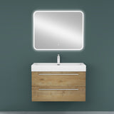 glasvilla Badmöbel-Set Waschbeckenunterschrank Waschtisch mit Unterschrank inkl. Mineralguss-Waschbecken Quadratto