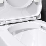 glasvilla Stand-WC Toilette Stand Toilette aus Keramik Spülrandloses WC bodenstehenden Toiletten