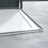 glasvilla Duschkabine Falttür 180° Klarglas ESG Klappbar & Faltbar Duschtür Lotus-Effekt NANO Eckeinstieg R26