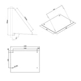 glasvilla Glasvordach Überdachung Transparenter VSG mit SGP Folie Vordach Edelstahl Wandhalterung Regenschutz Eingangsbereich VDG02K