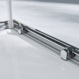 glasvilla Duschkabine mit Doppel-Schiebetür Duschtür Eckeinstieg Echtglas Lotuseffekt 6mm ESG-Sicherheitsglas Ravenna16K