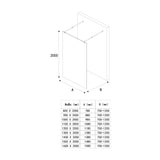 glasvilla Duschwand Duschabtrennung 2 Haltestange für Walk-In Dusche 10mm ESG-Sicherheitsglas mit Nanobeschichtung Rechteckiger Stabilisator Bremen02+2