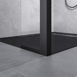 glasvilla Walk-In Duschwand für Dusche Duschabtrennung 10mm Klarglas mit 30cm Nebenteil ESG-Sicherheitsglas mit Nanobeschichtung Runder & Rechteckiger Stabilisator Bremen02K-Plus