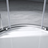 glasvilla Duschkabine viertelkreis Dusche Duschabtrennung mit 2 Schiebetüren ESG-Sicherheitsglas Nano-Beschichtung Ravenna32K