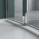 glasvilla Duschabtrennung Viertelkreis mit 2 Drehtüren Dusche ESG-Sicherheitsglas Nano-Beschichtung Ravenna52K