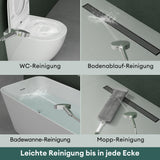 glasvilla Badewannenarmatur mit Handbrause Wasserfall Wannenarmatur Strahlarten Handbrause aus Messing inkl. Brausestange und Brauseschlauch