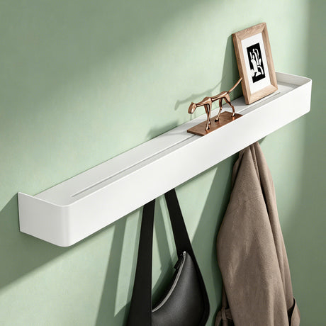 glasvilla Duschablage zum Bohren oder Kleben, Duschregal mit Haken, Badablage zur Wandmontage, Badezimmer Organizer Reglo-05