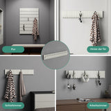 Glasvilla Design – Perchero de pared de madera con 7 ganchos magnéticos abatibles Twigro-01