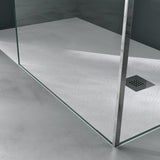 glasvilla Duschwand Duschabtrennung Walk-In Dusche 8mm Klarglas ESG-Sicherheitsglas mit Nanobeschichtung Rechteckiger Stabilisator BremenL