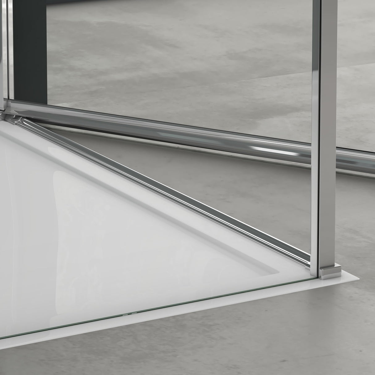 glasvilla Duschkabine Hebe-Senk-Mechanismus Milchglas Streifen 8mm ESG-Sicherheitsglas Nano-Beschichtung Rav36MS-Plus