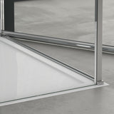 glasvilla Duschkabine Hebe-Senk-Mechanismus Milchglas Streifen 8mm ESG-Sicherheitsglas Nano-Beschichtung Rav36MS-Plus