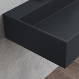 glasvilla Waschbecken Aufsatzwaschbecken Hängewaschbecken aus Mineralguss mit Armaturloch Col6028