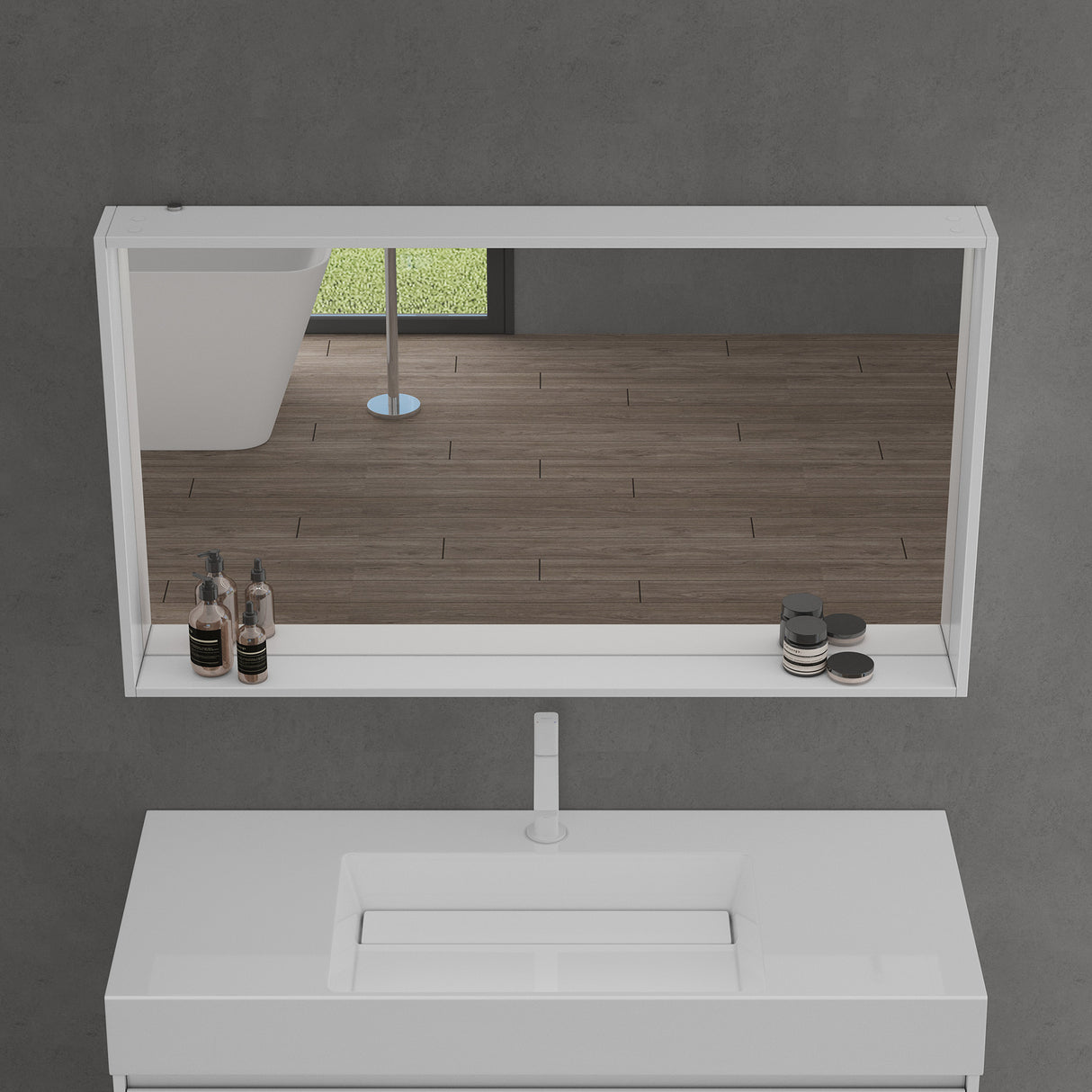 glasvilla Spiegelschrank Bad mit Beleuchtung Badezimmerschrank Hängeschrank Badezimmerspiegel Spiegelschrank-01