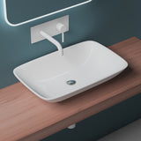 glasvilla Waschbecken Aufsatzwaschbecken,weiß Brüssel159 aus Keramik,mit Nano-Beschichtung