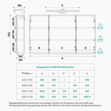 glasvilla Spiegelschrank mit Spiegellampe Badezimmerschrank Spiegelleuchte 180° Drehbar LED Badlampe Strahlenschön
