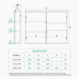 glasvilla Spiegelschrank Bad mit LED Beleuchtung Badezimmerschrank Hängeschrank Badezimmerspiegel Spiegelschrank-03