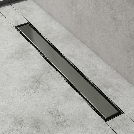 glasvilla Duschrinne Bodenablauf aus Edelstahl | Komplettset Ablaufrinne für Badezimmer | Befliesbar Wasserabfluss 35L/min | Haarsieb KE110