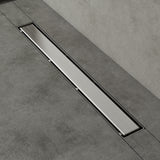 glasvilla Duschrinne Bodenablauf aus Edelstahl | Komplettset Ablaufrinne für Badezimmer | Befliesbar Wasserabfluss 35L/min | Haarsieb KE110