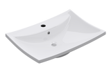 glasvilla Waschbecken Aufsatzwaschbecken Hängewaschbecken BTH: 60x44x18cm Weiß aus Keramik inkl. Nano-Beschichtung Brüssel709