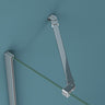 glasvilla Haltestange Duschwand Duschabtrennung Duschglaswand | Stabilisator für Walk in Dusche | um 180°schwenkbar für 6-10 mm Glasstärke