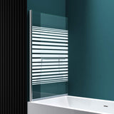 glasvilla Duschwand für Badewanne Badewannenwand faltbar 180° Sicherheitsglas mit NANO 90x140cm Badewannentrennwand Badewannenaufsatz Cortona1121