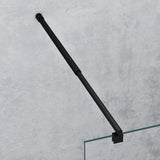 glasvilla Duschwand für Dusche Duschabtrennung Walk-In ESG-Sicherheitsglas 10mm NANO Glas BRAM1&BRAM3 Bremen2 Schwarz