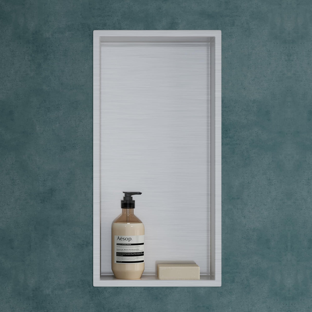 glasvilla Duschnische Bad  Wandnische befliesbar aus Edelstahl Duschregal einfache Montage