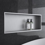 glasvilla Duschnische Bad  Wandnische befliesbar aus Edelstahl Duschregal einfache Montage