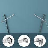 glasvilla Haltestange Duschwand Duschabtrennung Duschglaswand | Stabilisator für Walk in Dusche | um 180°schwenkbar für 6-10 mm Glasstärke