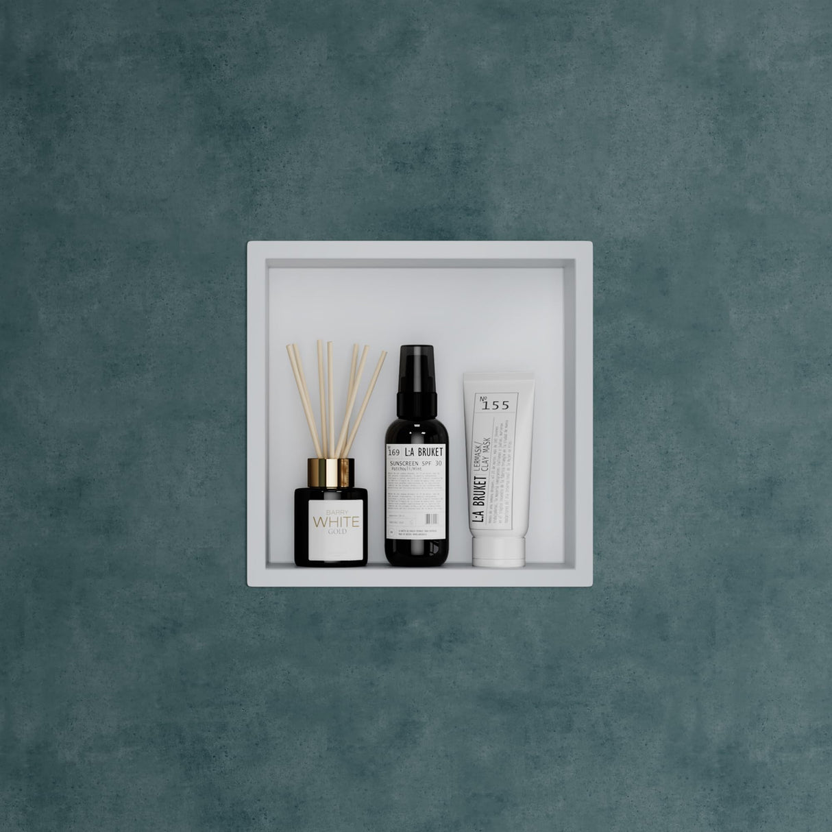 glasvilla Duschnische Bad  Wandnische befliesbar aus Edelstahl Duschregal einfache Montage