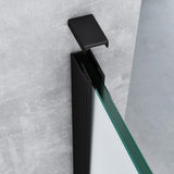 glasvilla Duschwand für Dusche Duschabtrennung Walk-In ESG-Sicherheitsglas 8mm NANO Glas BRAM1&BRAM3 Bremen1 Schwarz