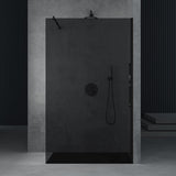 glasvilla Duschwand für Dusche Duschabtrennung Walk-In ESG-Sicherheitsglas 8mm NANO Glas BRAM1&BRAM3 Bremen1 Schwarz