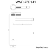 glasvilla Armatur Wasserhahn Bad Waschbeckenarmatur Badinstallationen Einhebelmischer WAM-7601