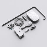 glasvilla Duschsystem mit Hand- und Kopfbrause Regendusche Duscharmatur mit Wandhalterungs-Set