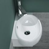 glasvilla Waschbecken Gäste WC Aufsatzwaschbecken Hängewaschbecken aus Keramik mit NANO, BTH: 42x28x15cm, Brüssel001