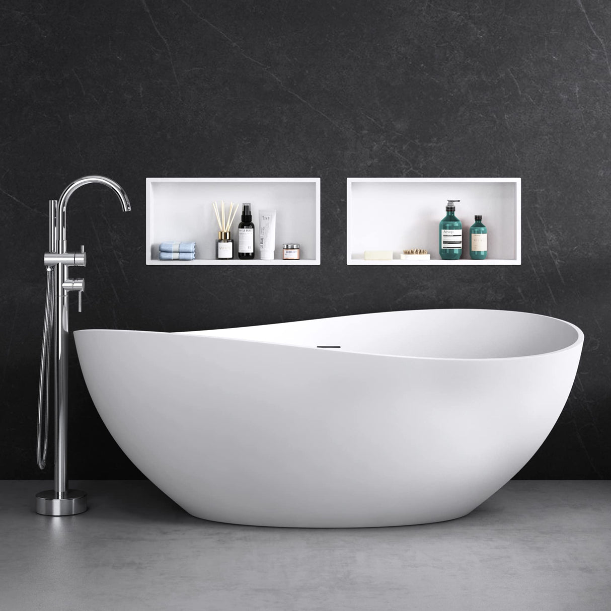 glasvilla Duschnische Bad  Wandnische befliesbar aus Edelstahl Duschregal einfache Montage