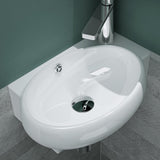 glasvilla Waschbecken Gäste WC Aufsatzwaschbecken Hängewaschbecken aus Keramik mit NANO, BTH: 42x28x15cm, Brüssel001