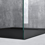 glasvilla Duschwand für Dusche Duschabtrennung Walk-In ESG-Sicherheitsglas 8mm NANO Glas BRAM1&BRAM3 Bremen1 Schwarz