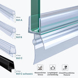 glasvilla Duschdichtung PVC | Duschtürdichtung für 6 - 8mm Glasstärke | Ersatzdichtung für Duschtüren & Duschkabinen
