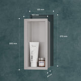 glasvilla Duschnische Bad  Wandnische befliesbar aus Edelstahl Duschregal einfache Montage