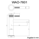 glasvilla Armatur Wasserhahn Bad Waschbeckenarmatur Badinstallationen Einhebelmischer WAM-7601